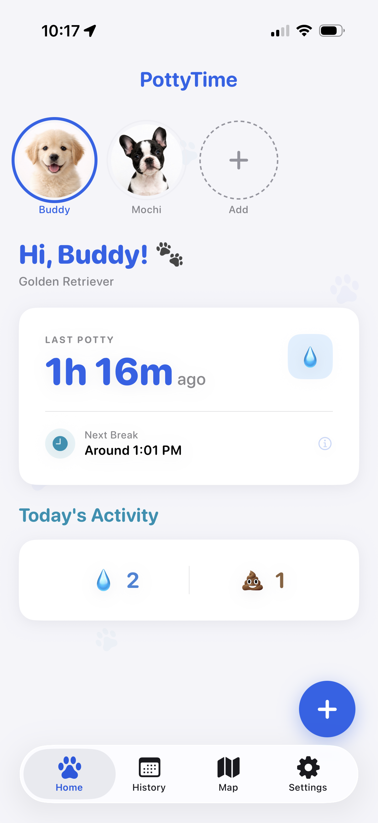 PottyTime Dashboard